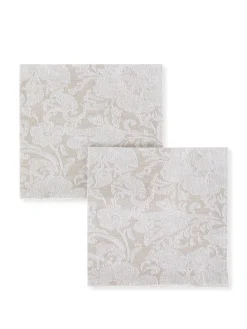 Set 2 tovaglioli lino e cotone motivo ornamentale