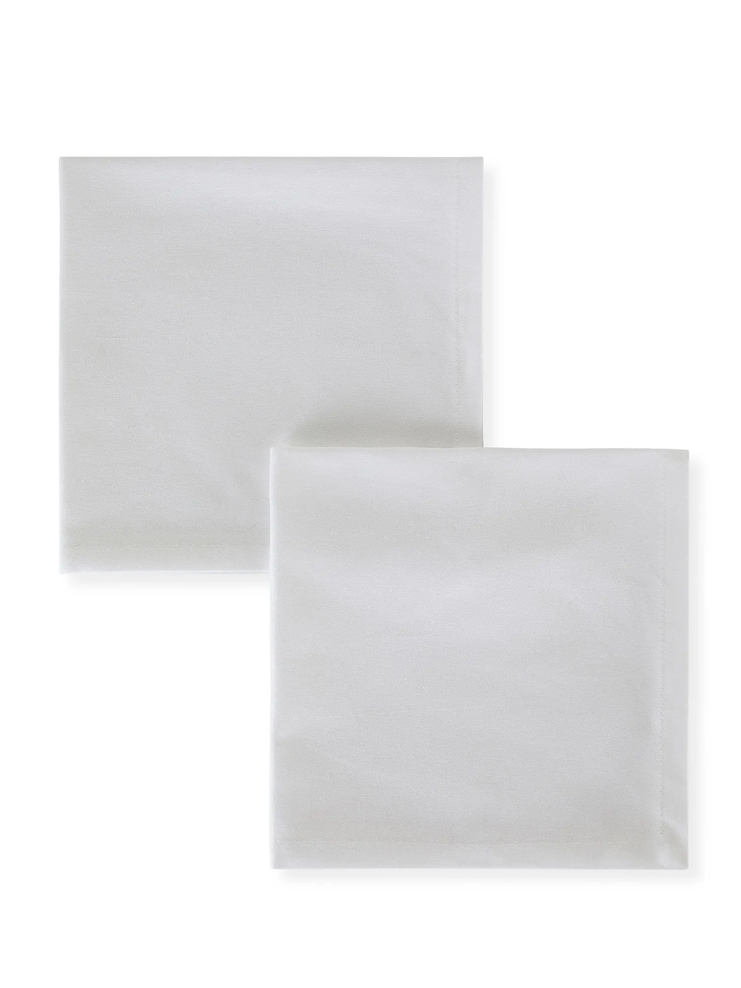 Set 2 tovaglioli twill di cotone tinta unita