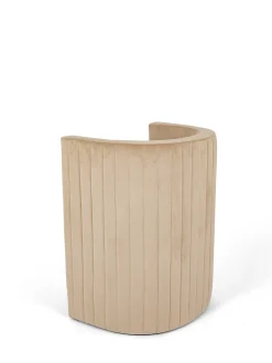 Set poltrona e sgabello in velluto Round