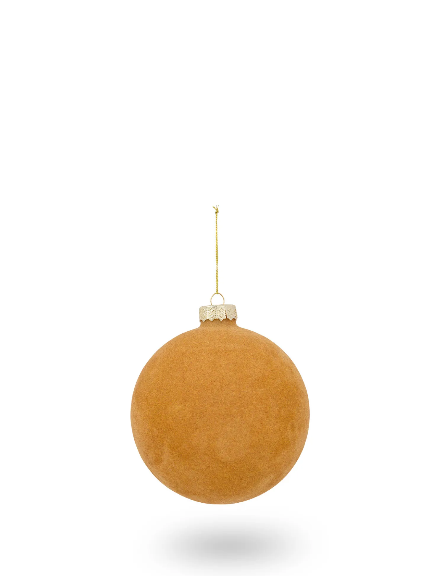 Sfera in vetro decorata a mano effetto velluto