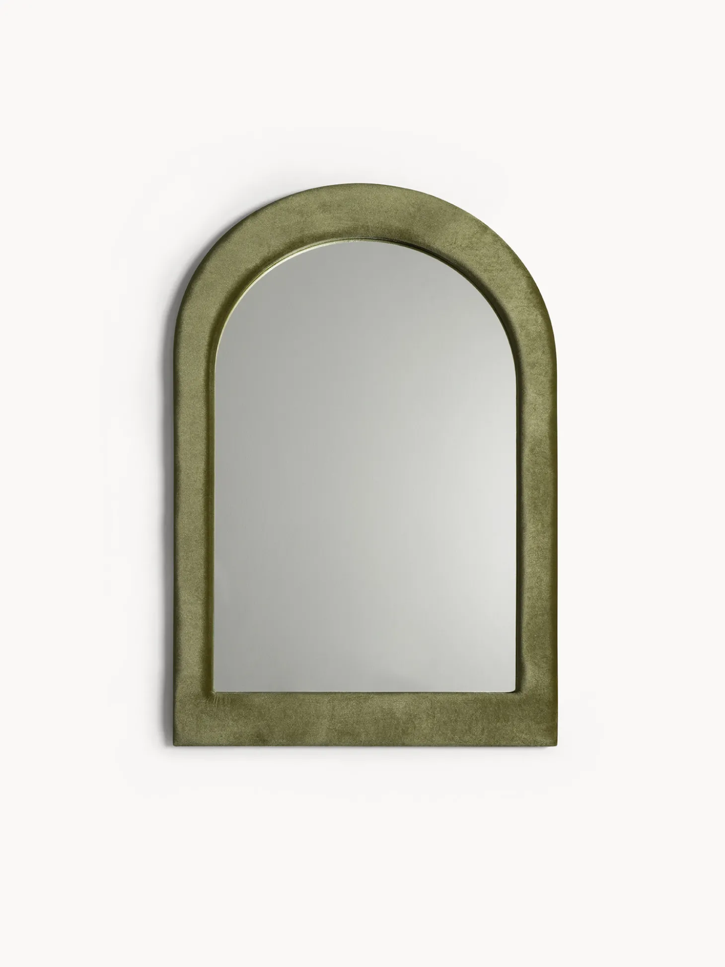 Specchio con cornice in tessuto