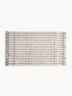 Tappeto bagno in cotone fantasia a trattini