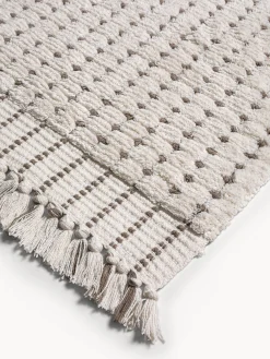 Tappeto bagno in cotone fantasia a trattini