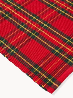 Tappeto da cucina tartan in puro cotone