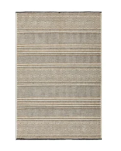 Tappeto in misto cotone motivo geometrico