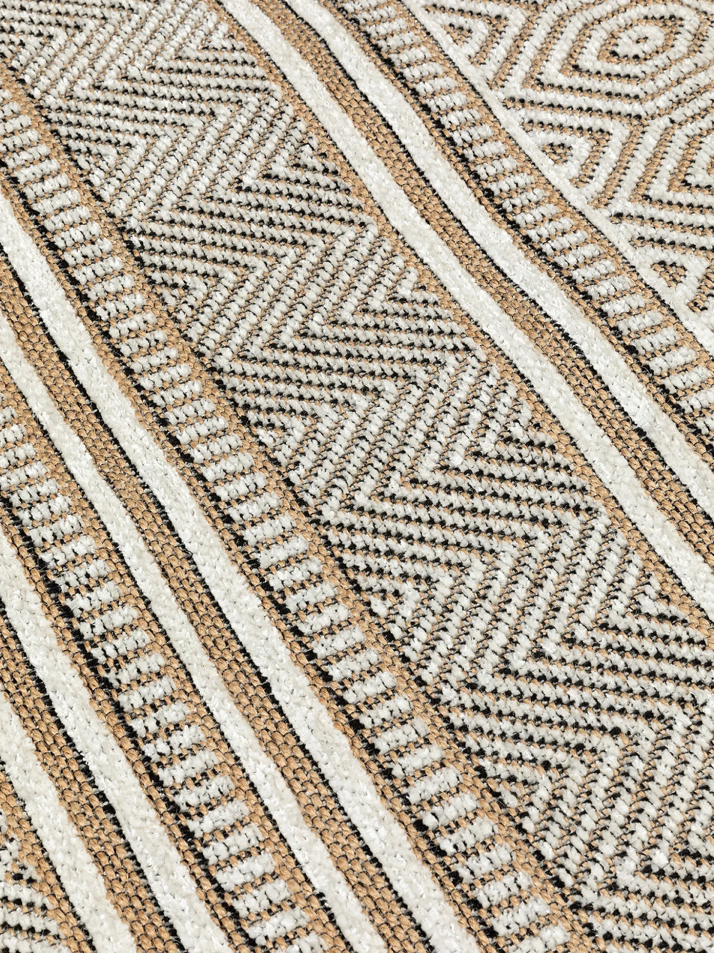 Tappeto in misto cotone motivo geometrico
