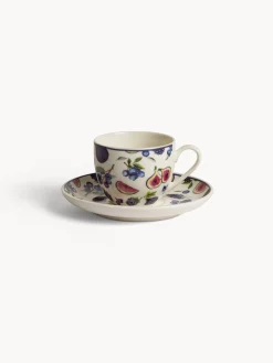 Tazza caffè new bone china motivo fichi