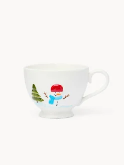 Tazza da colazione in ceramica motivo pupazzo di neve