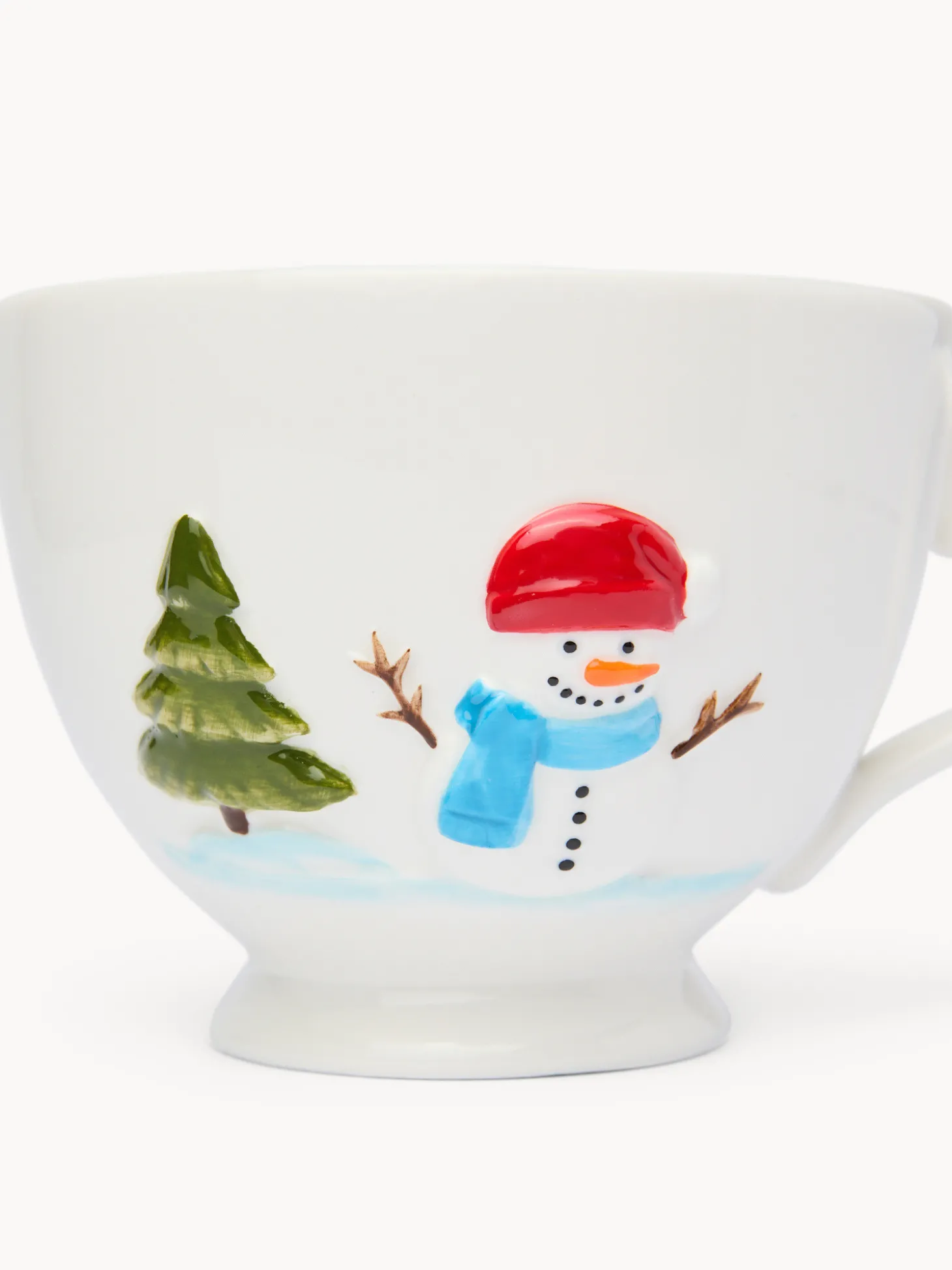 Tazza da colazione in ceramica motivo pupazzo di neve