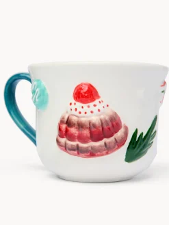 Tazza da colazione in ceramica motivo macarons