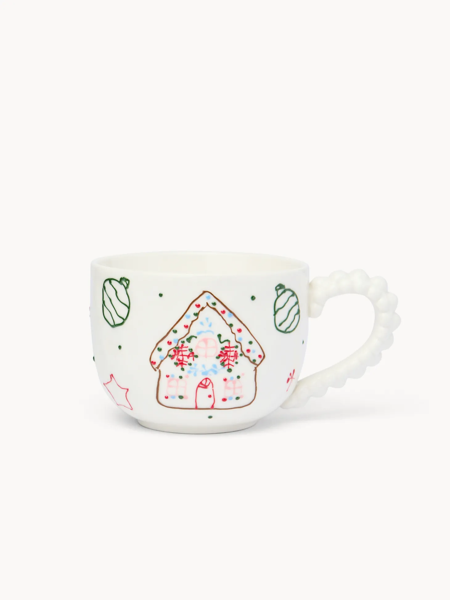 Tazza da colazione in porcellana motivo villaggio di Natale
