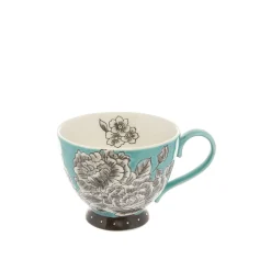 Tazza da colazione stoneware dipinta a mano