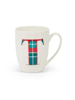 Tazza in porcellana lettera tartan