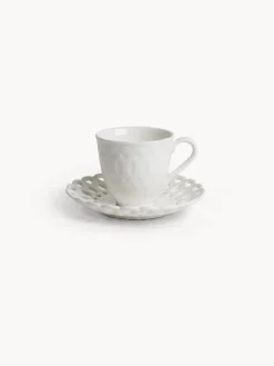 Tazza tè in porcellana traforata