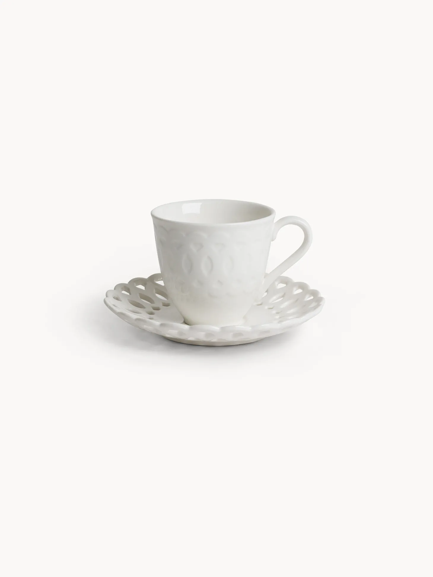 Tazza tè in porcellana traforata