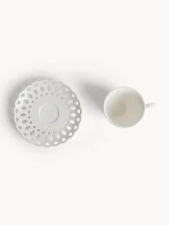 Tazza tè in porcellana traforata