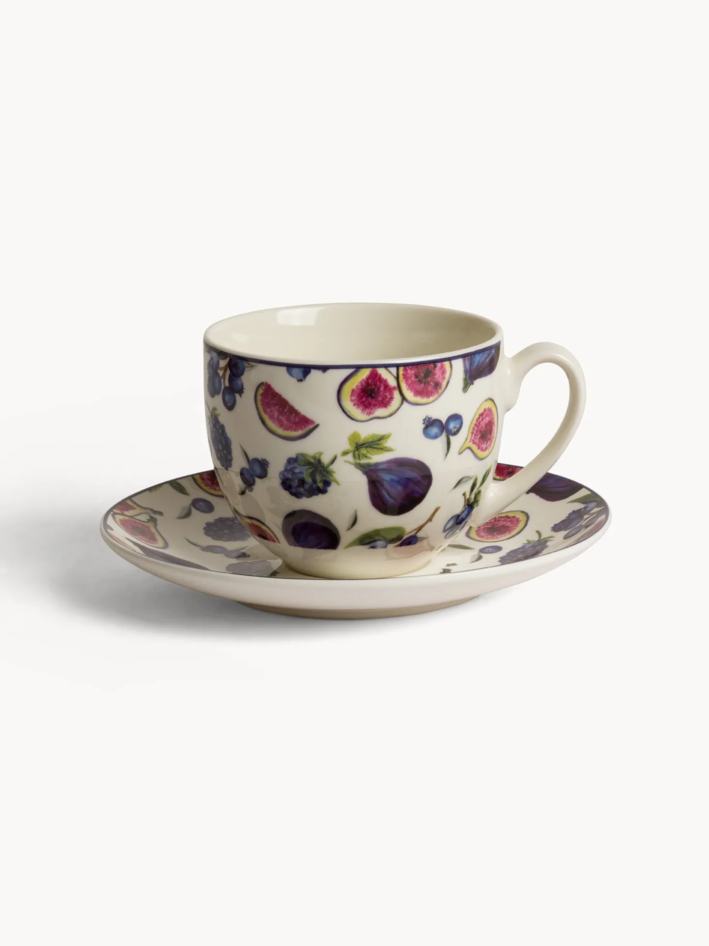Tazza tè new bone china motivo fichi