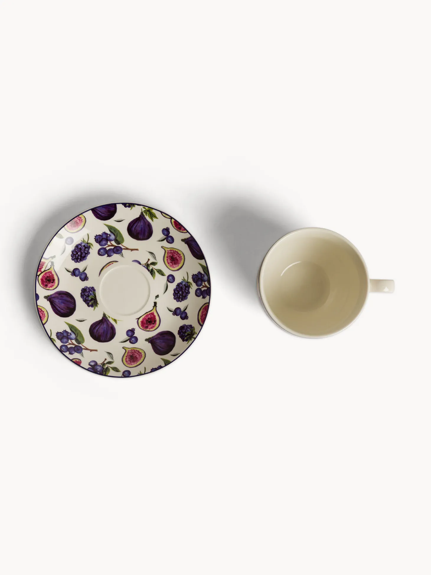 Tazza tè new bone china motivo fichi