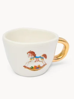 Tazze caffè in stoneware decorato