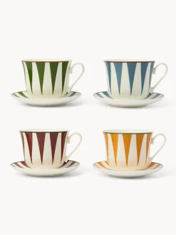 Tazze colazione in new bone china a righe
