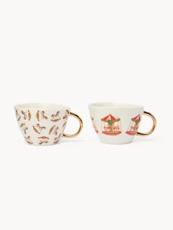 Tazze colazione in stoneware decorato