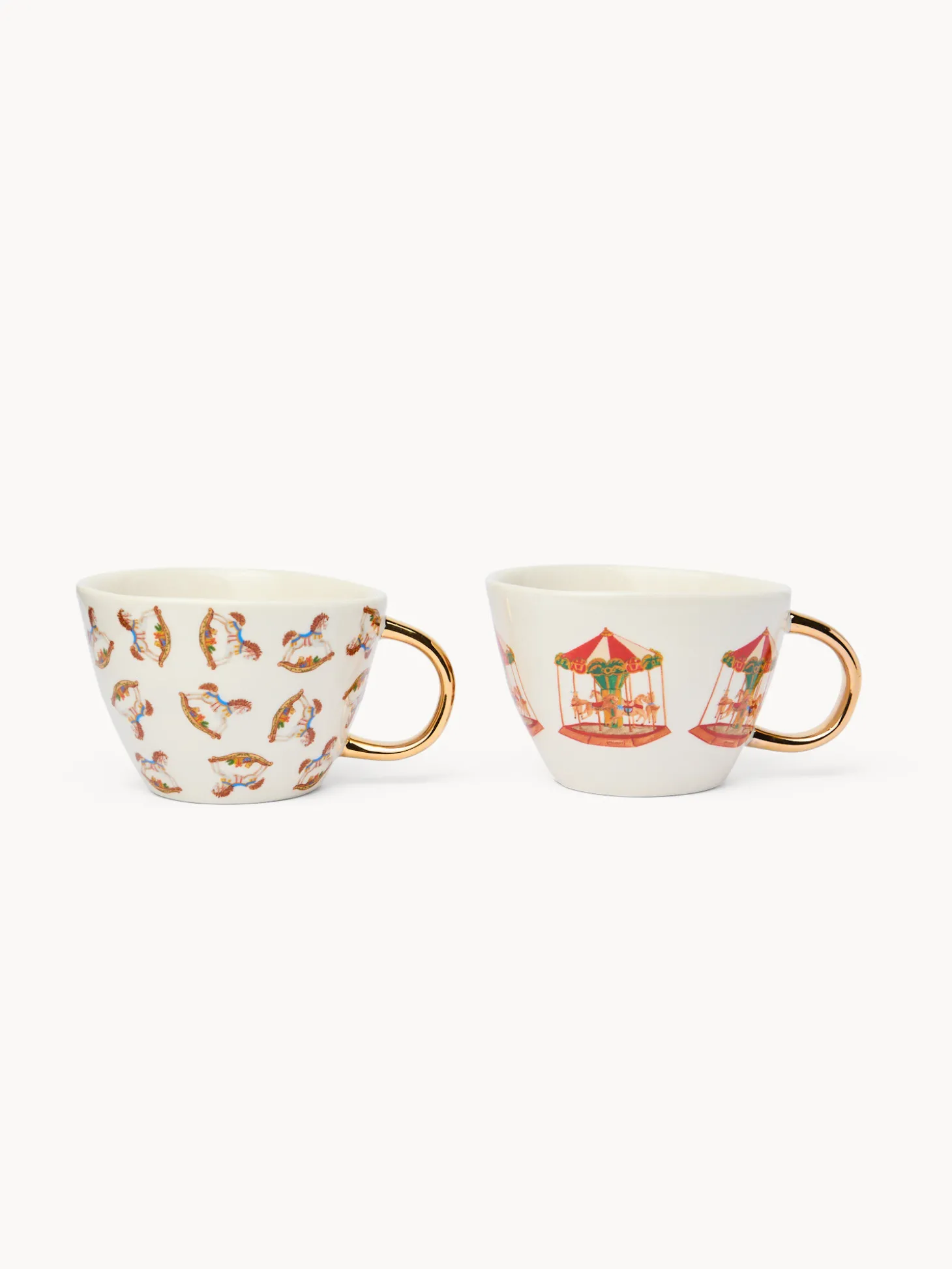 Tazze colazione in stoneware decorato