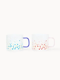 Tazze da tè in vetro borosilicato motivo dots
