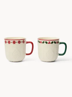 Tazze in new bone china decoro crochet