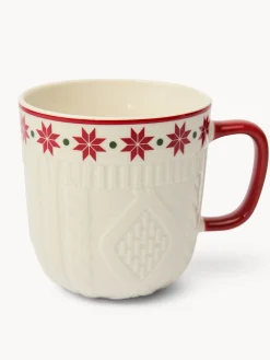 Tazze in new bone china decoro crochet