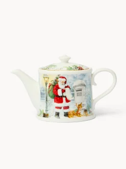 Teiera in new bone china Babbo Natale vintage