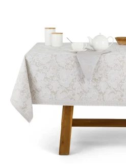Tovaglia centrotavola lino e cotone motivo ornamentale
