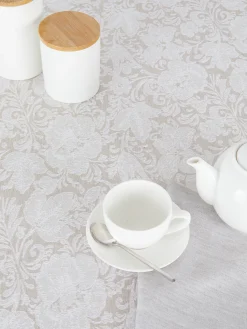 Tovaglia centrotavola lino e cotone motivo ornamentale