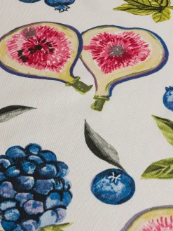 Tovaglia in panama di puro cotone con stampa fichi