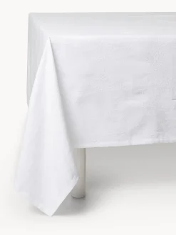 Tovaglia in puro cotone jacquard motivo floreale