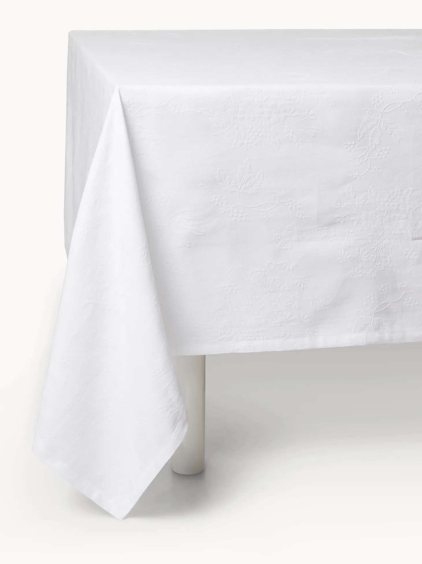 Tovaglia in puro cotone jacquard motivo floreale