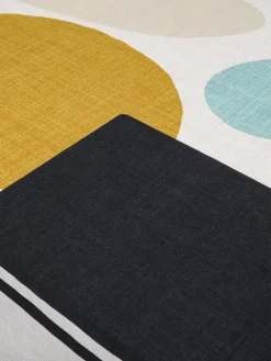 Tovaglia misto lino stampa geometrica