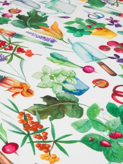 Tovaglia panama di cotone stampa vegetale