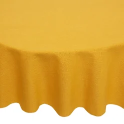 Tovaglia rotonda puro cotone fiammato tinta unita