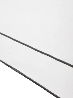 Tovaglia slub di cotone con overlock
