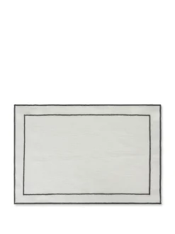 Tovaglietta slub di cotone con overlock