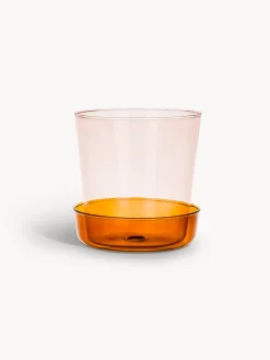 Vaso con piattino in vetro borosilicato