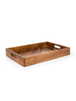 Vassoio rettangolare in legno di acacia