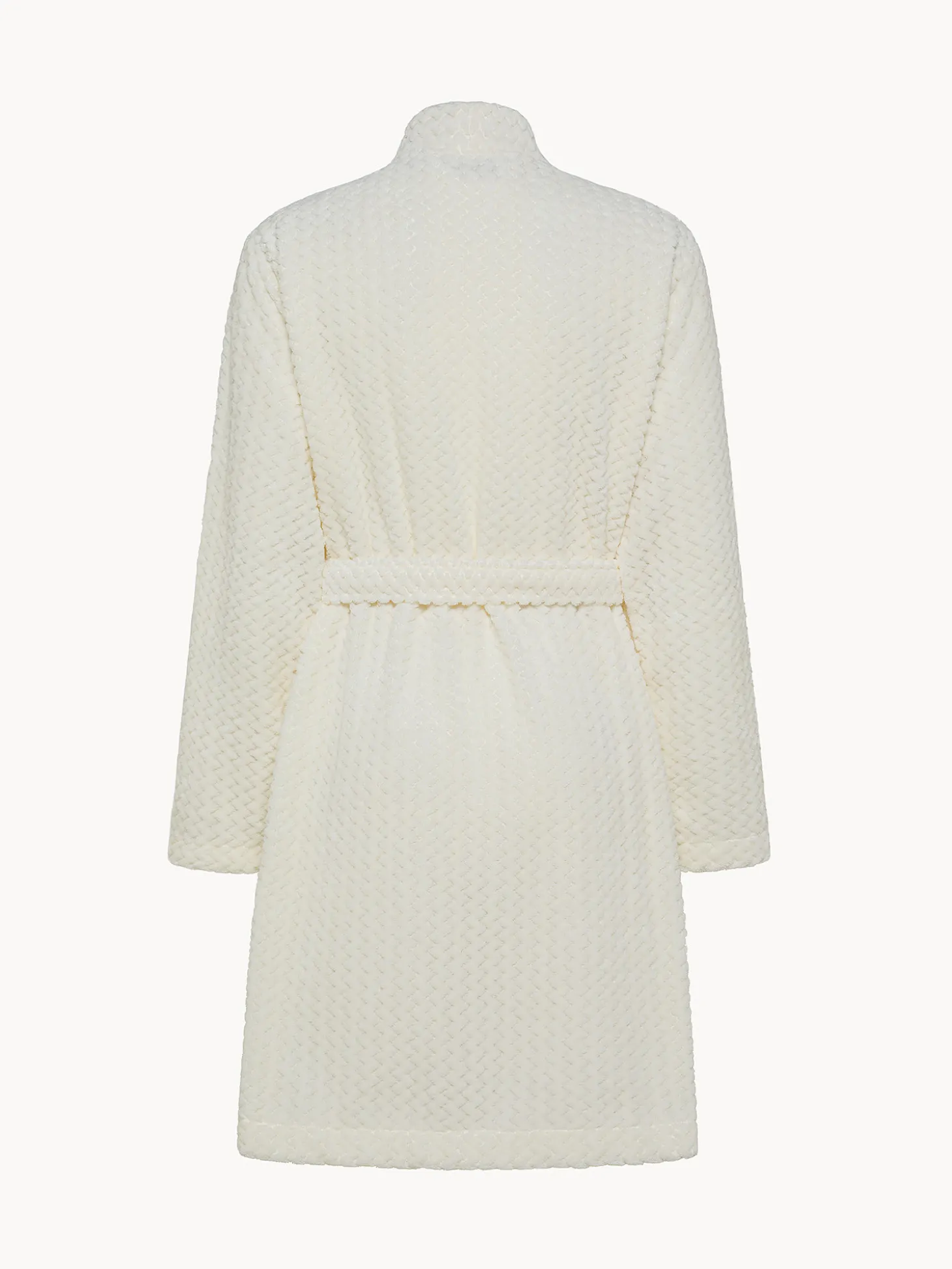 Vestaglia pile con scollo kimono