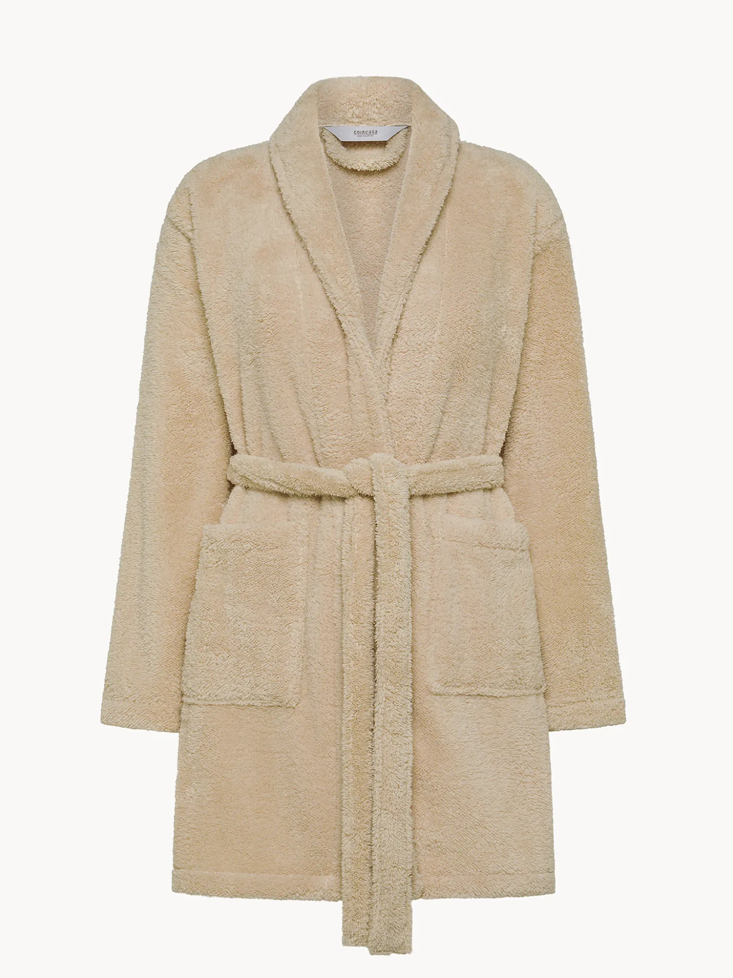 Vestaglia pile con scollo kimono